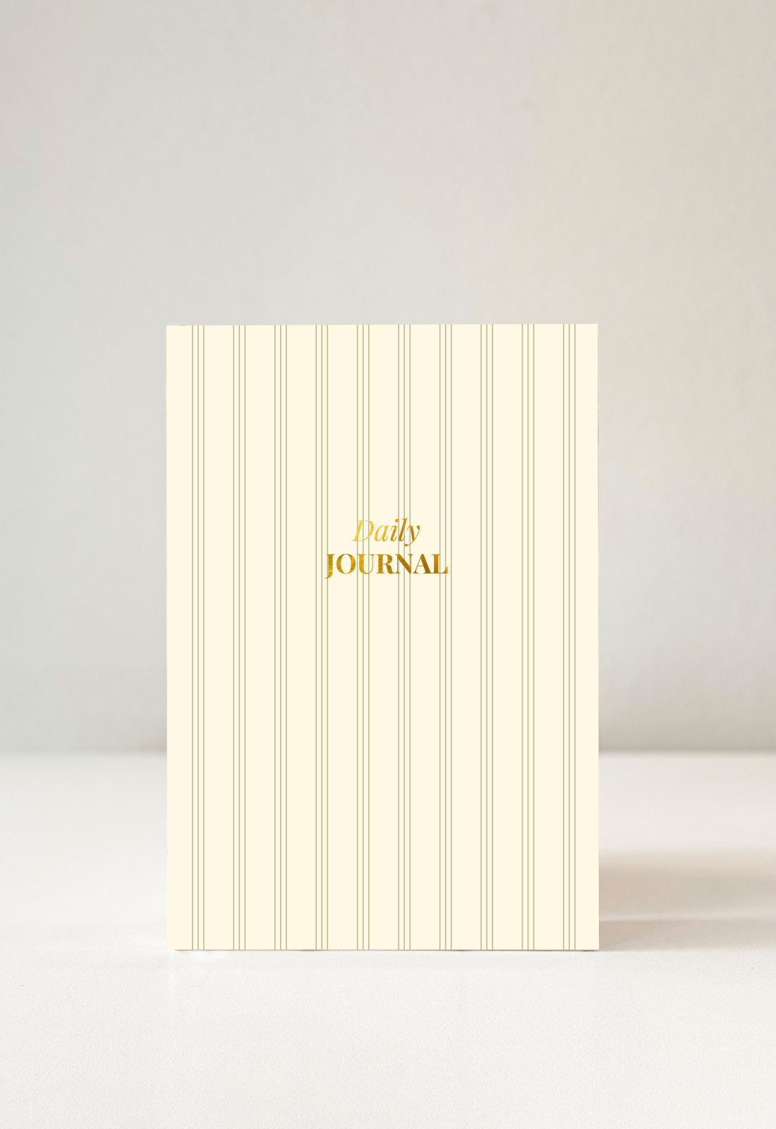 sveska krem zelenim retro linijama SVESKA - Image 1